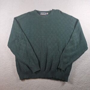 Vintage Shenandoah Chunky Cable Knit Sweater Crew Neck USA Made Big & Tall 2XLT